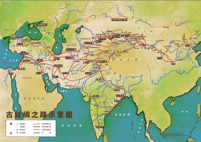 中国古代丝绸之路起点和终点的介绍